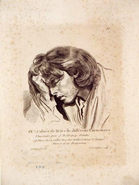 Homme (Tête de jeune homme (étude pour le fils puni dans le tableau du Louvre : la malédiction paternelle) )