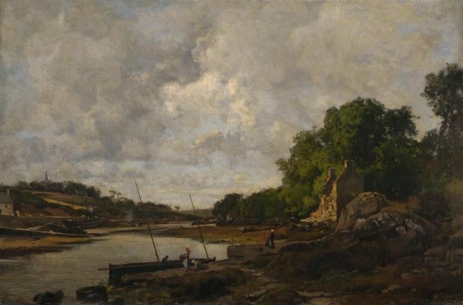 La rivière de Pouldahut à marée basse