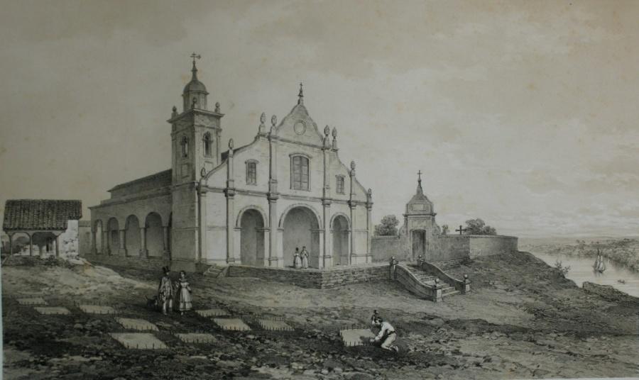 Eglise de lIncarnation à lAssomption (planche de l'Atlas du Paraguay de 1860. 2ème livraison).