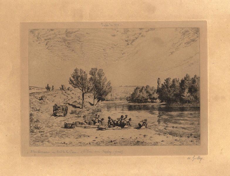 Blanchisseuses au bord de la Cure à Saint-Pierre-sous-Vézelay