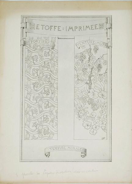 Planche 'Etoffe: imprimée' des Esquisses décoratives