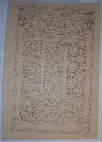 Planche 'Papier peint' des Esquisses décoratives