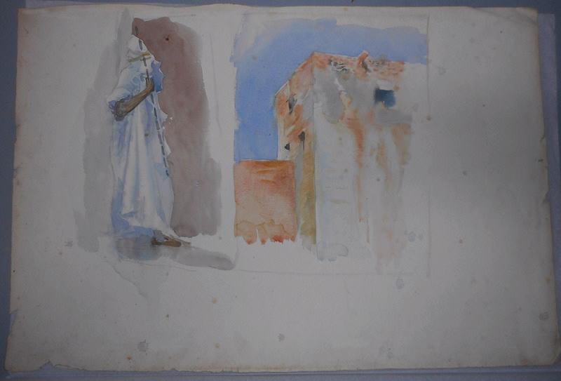 Esquisse d'une personne et de maison, Tunisie ?
