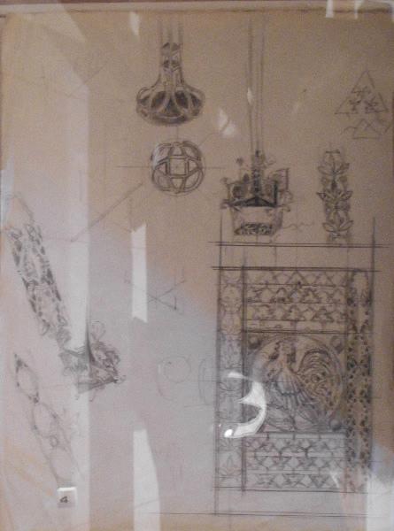 Etude pour les esquisses décoratives (ferronnerie) (Cartel Musées présent)