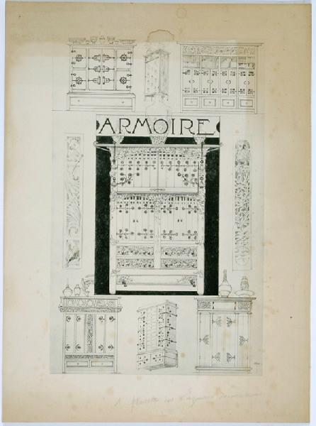Planche 'Armoire' des Esquisses décoratives