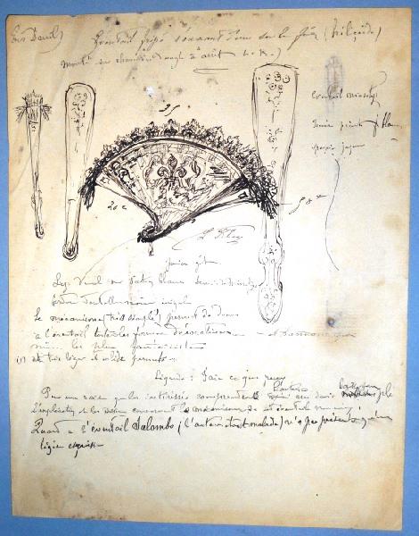 Un éventail et sa description