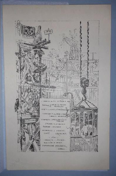 Menu du 20 février 1909 ((recto))