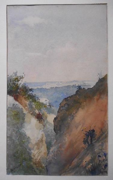 Paysage avec crevasse