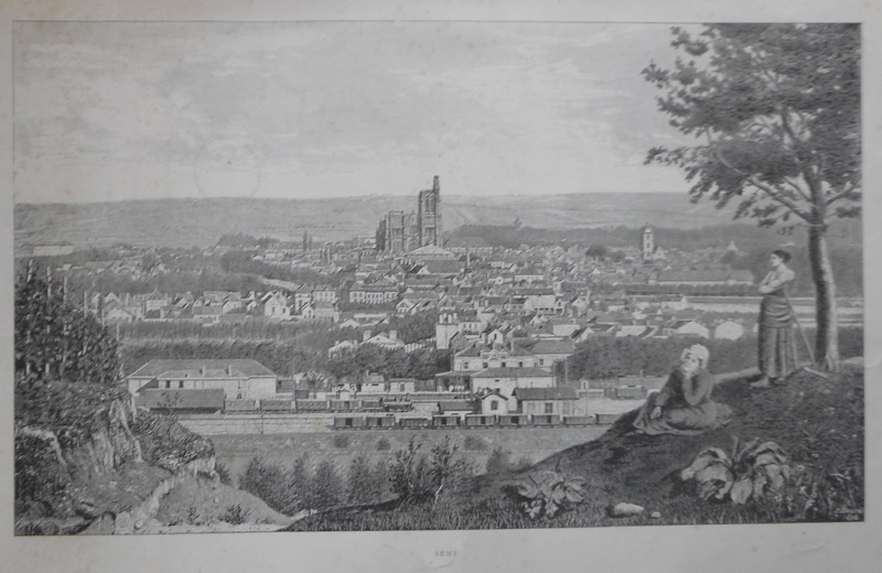 Vue de Sens en 1896