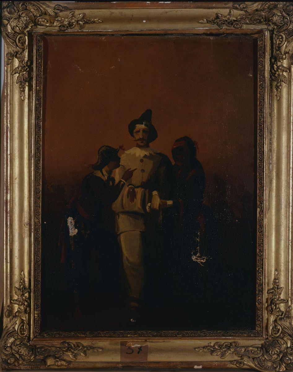 Clown et deux femmes travesties