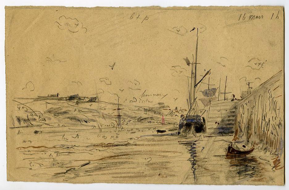 Bateau échoué le long d'un escalier