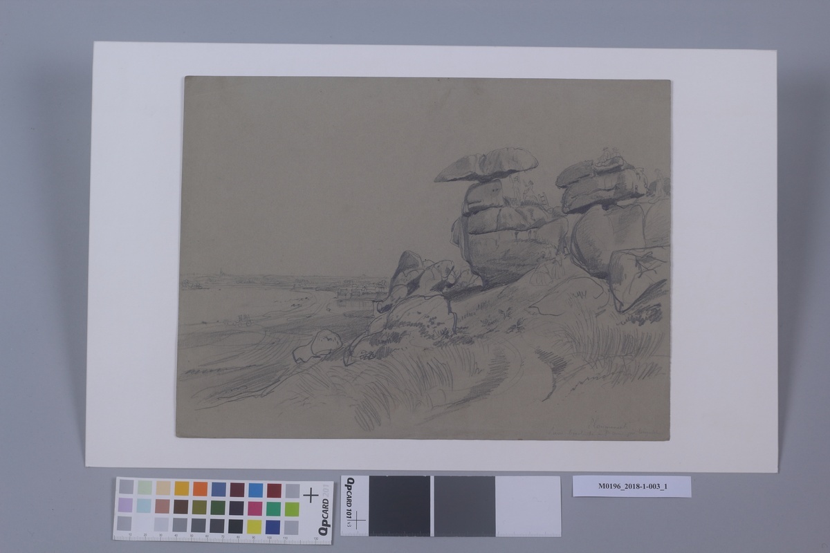 Ploumanach. Pierre branlante à Saint-Anne près Trégastel (titre inscrit)