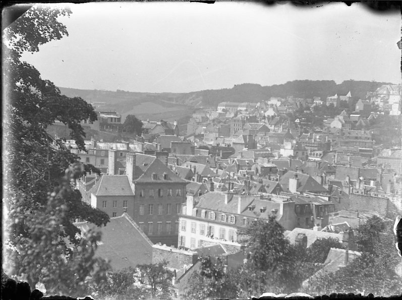 Vue sur les toits d'une ville