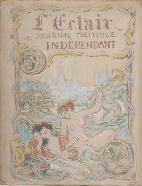 Maquette d'affiche pour le journal L'Eclair