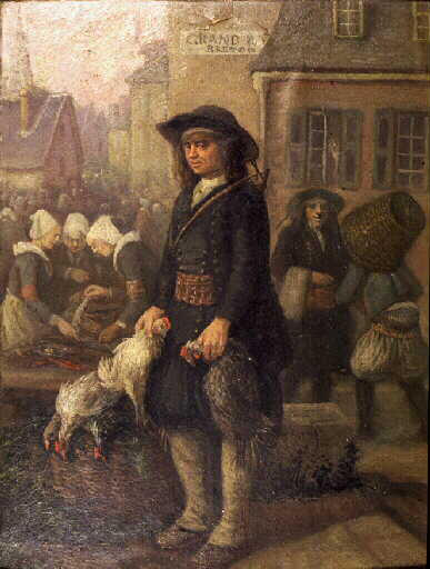 Scène de marché en Bretagne