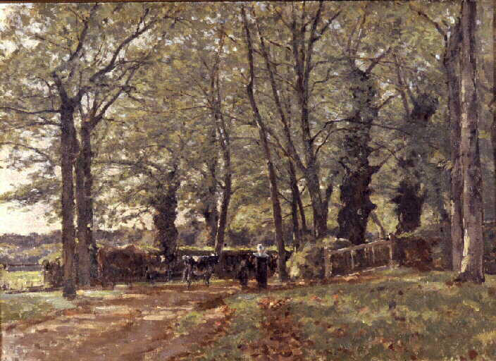 Entrée de Kerlagadic, bergère et vaches
