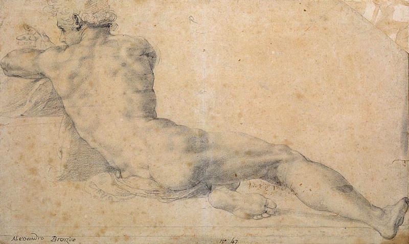 Homme nu allongé vu de dos