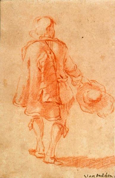 Homme vu de dos ; Un homme saluant