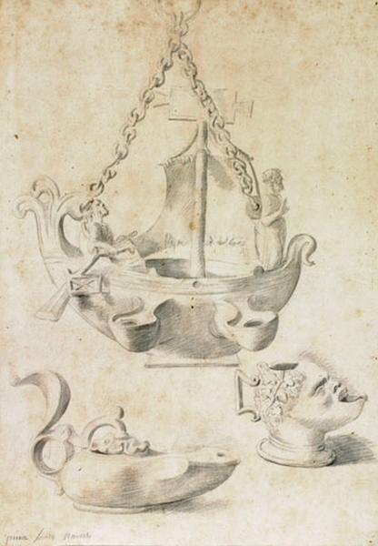 Trois lampes antiques