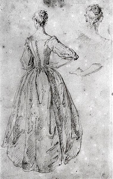 Femme vue de dos (f° 2 verso) ; Femmes