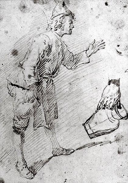 Homme tenant un pichet