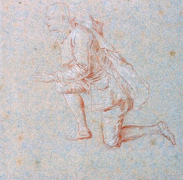 Jeune homme agenouillé