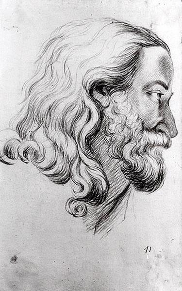 Etude d'une tête d'homme de profil