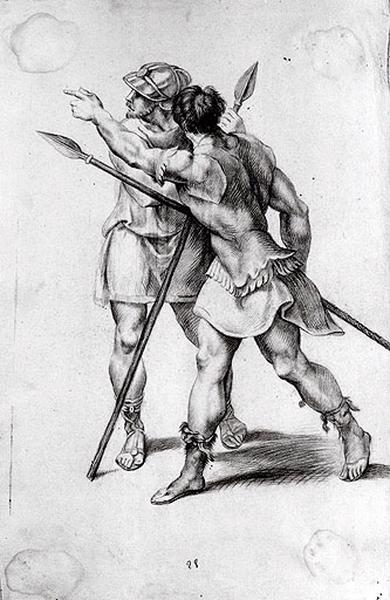 Etude de deux hommes armés