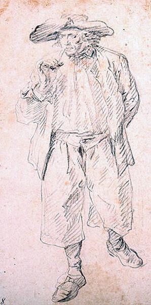 Homme fumant la pipe