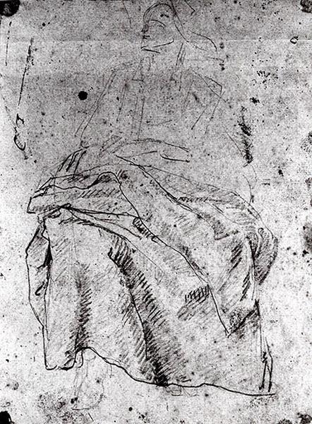 Deux hommes (recto) ; Femme assise (verso)