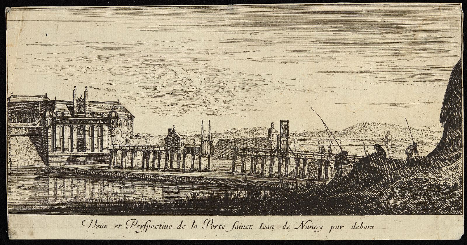 Profil de la ville de Nancy et lieux plus remarquables des environs d'Icelle (07) : Vue et perspective de la porte Saint Jean à Nancy