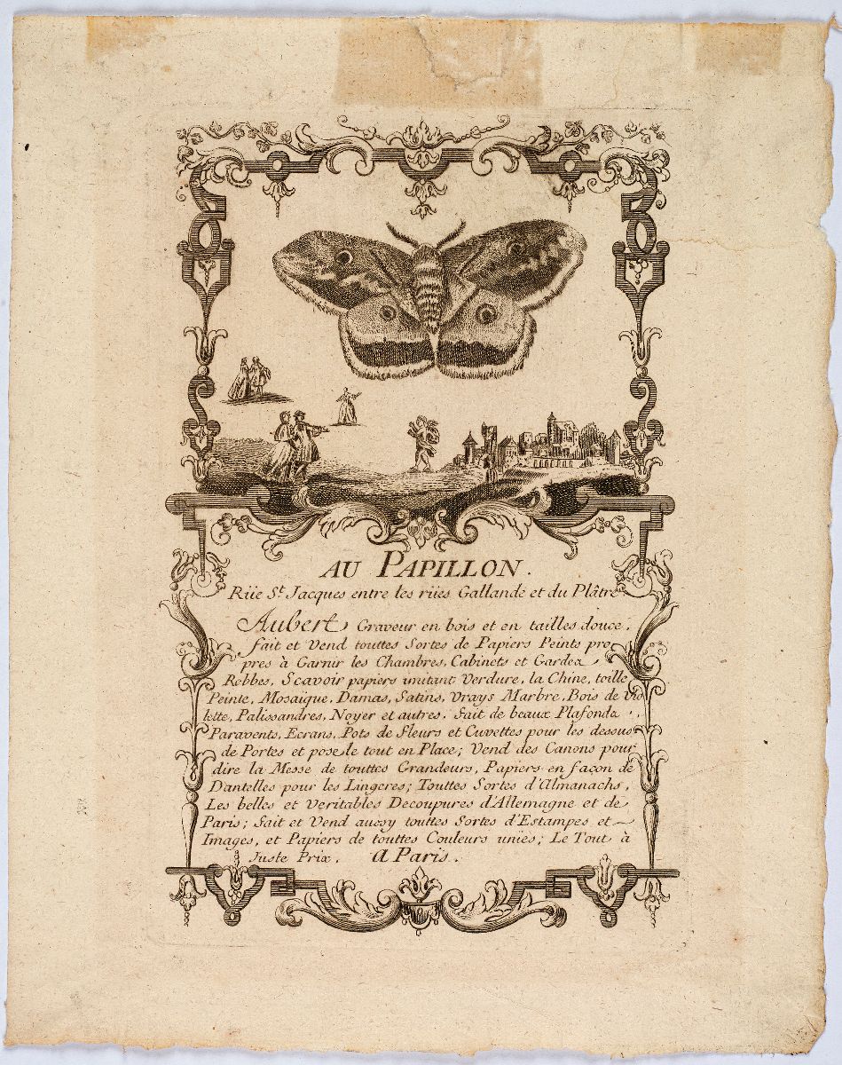 "Au Papillon", enseigne d'imprimerie