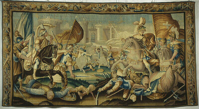 Scène de combat de cavalerie