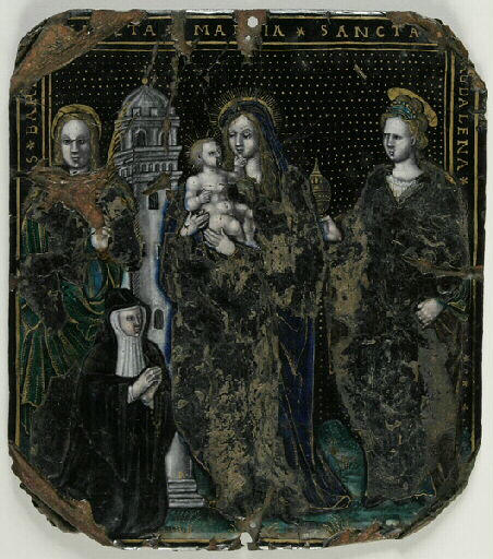 La Vierge et l'Enfant, sainte Barbe, sainte Madeleine et une religieuse