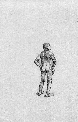 Homme vu de dos, les mains sur les hanches (Titre factice)