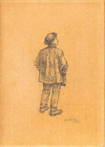 Homme debout de 3/4 arrière