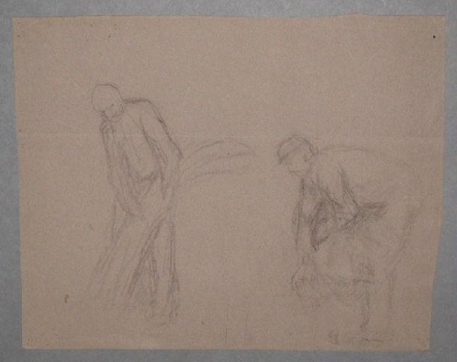 Esquisse de deux personnages