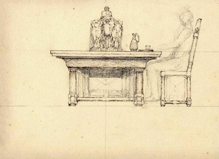 Etude : Table à six pieds (Titre factice)