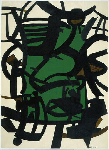 C.208 Clefs d'ombre au fond vert
