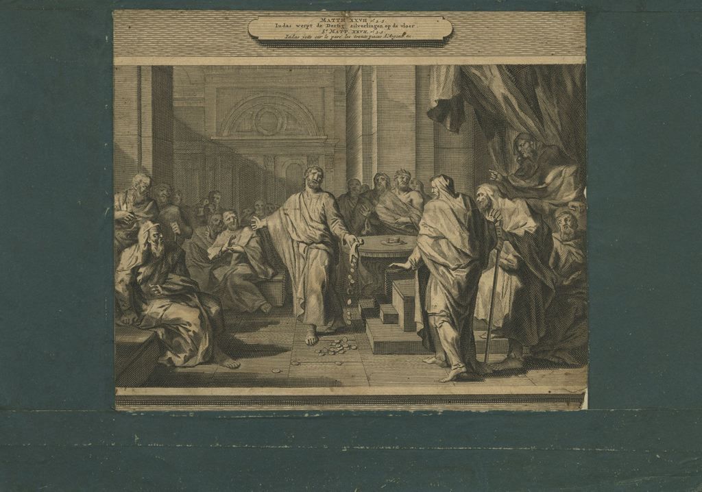 Judas jette sur le pavé les trente pièces d'argent