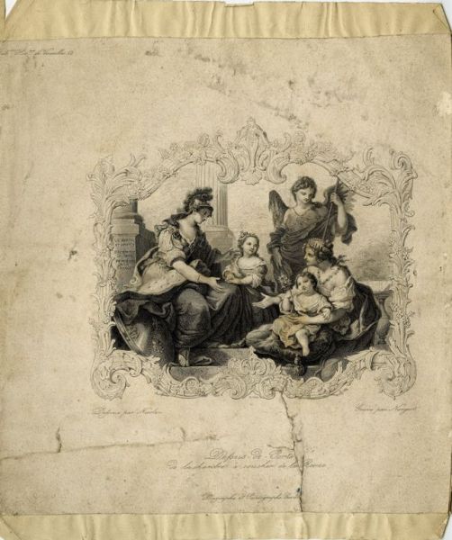 La Jeunesse et la Vertu présentent les deux Princesses à la France
