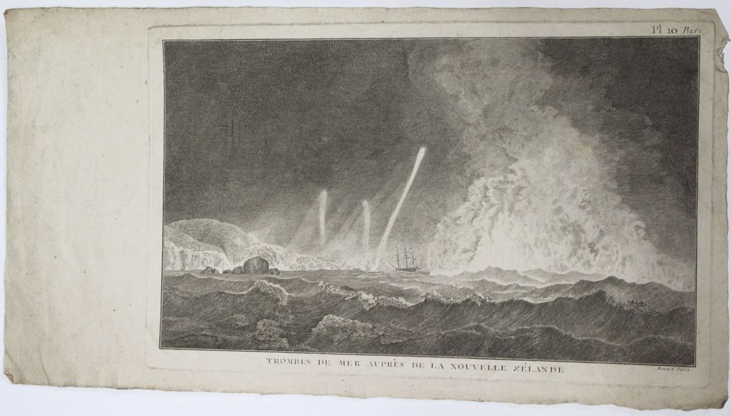 Trombes de mer auprès de la Nouvelle-Zélande