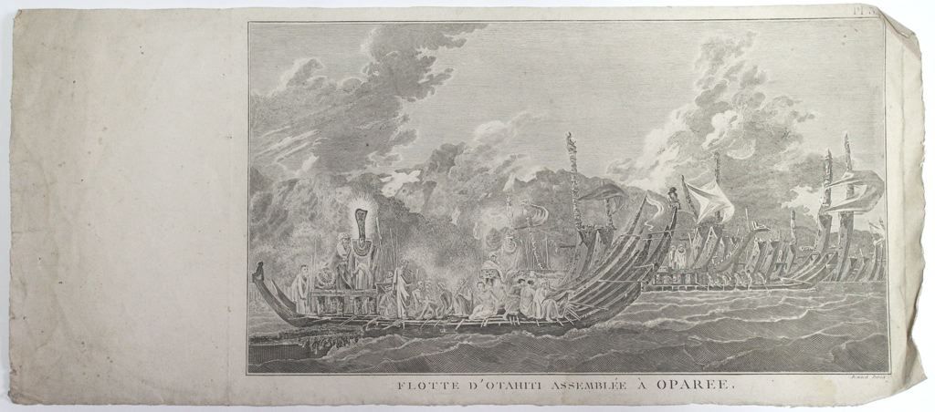Flotte d'Otahiti assemblée à Oparee