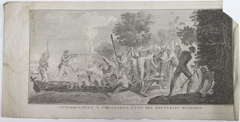 Débarquement à Erramanga, l'une des nouvelles Hébrides