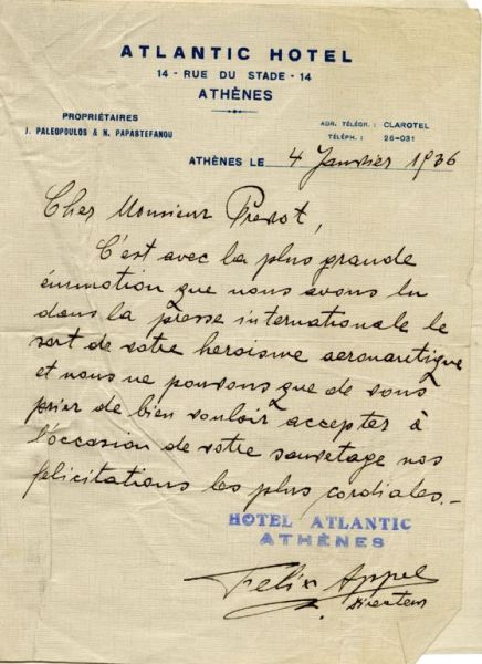 Courrier de l'Atlantic Hotel
