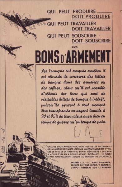 Bon d'armement de la seconde guerre mondiale