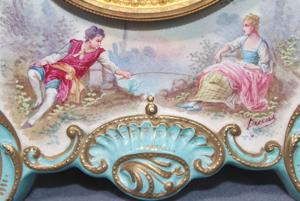 Cartel crème et turquoise