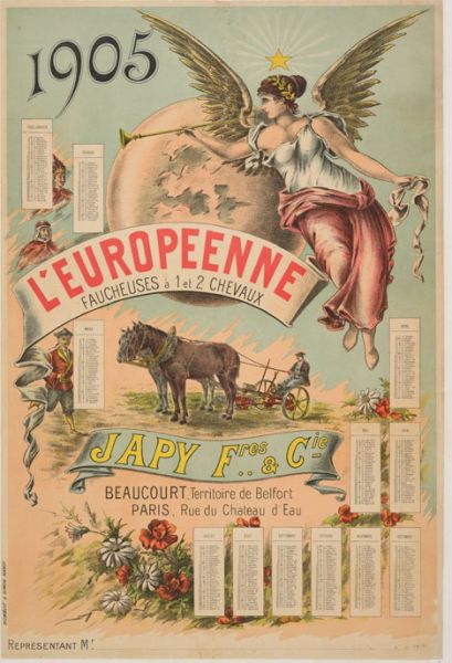 l'Européenne faucheuses à 1 et 2 chevaux