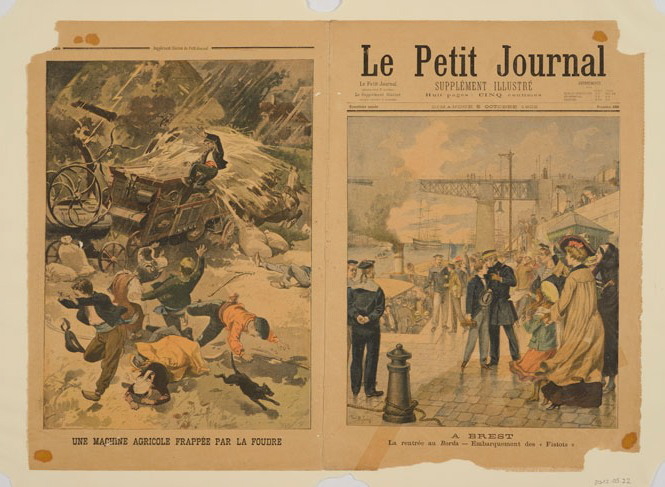 Une machine agricole frappée par la foudre