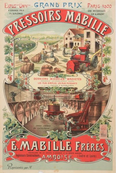 Grand prix pressoir Mabille Exposition universelle Paris 1900